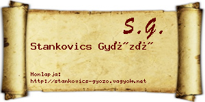 Stankovics Győző névjegykártya